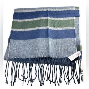 Old Navy - Striped Men Scarf - Blue, Green and Gray